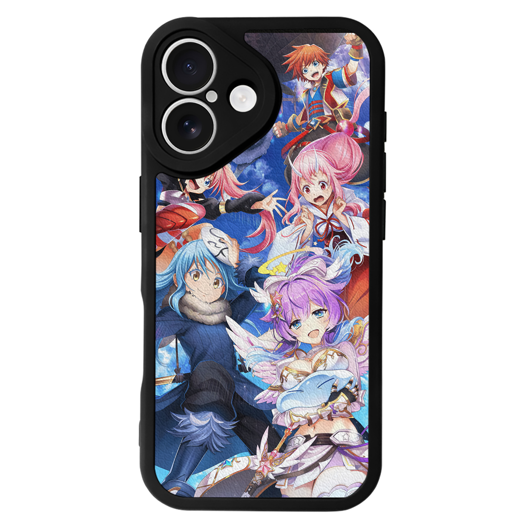 （画像用） 転スラ Regarding Reincarnated to Slime 【iPhone 16シリーズ対応】シリコンスマホケース（レザー調） 材質：シリコン